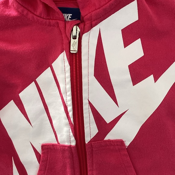 Nike Logo Hooded Pink Jumpsuit 3-6 Months - Picture 6 of 12